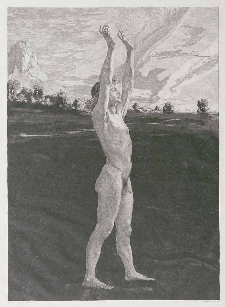 और इसलिए, &39;डेथ, पार्ट टू&39; श्रृंखला से, 1898 द्वारा मैक्स क्लिंगर