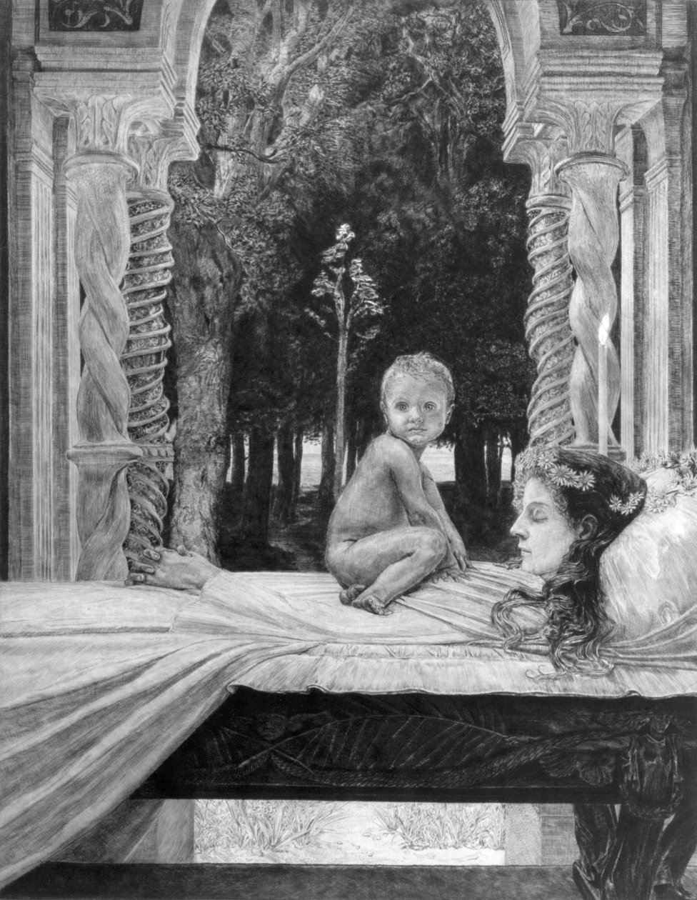 डेड मदर, Death डेथ, पार्ट टू ’श्रृंखला से, 1898 द्वारा मैक्स क्लिंगर