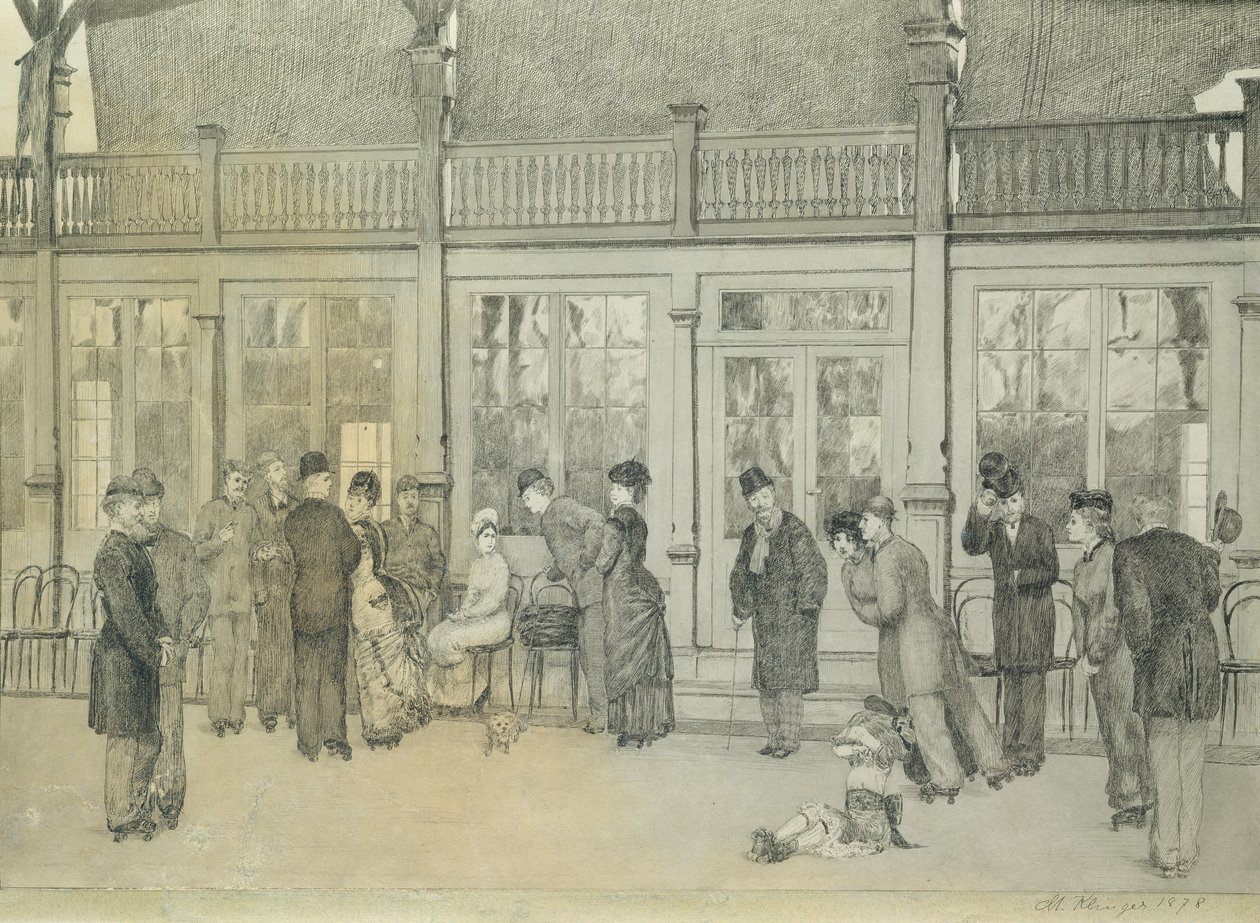 पब के &39;पैराफेरेस ऑन द डिस्कवरी ऑफ ए ग्लव&39; को रखें। 1881, 1878 (कागज पर भारतीय स्याही और कलम धोया गया) द्वारा मैक्स क्लिंगर