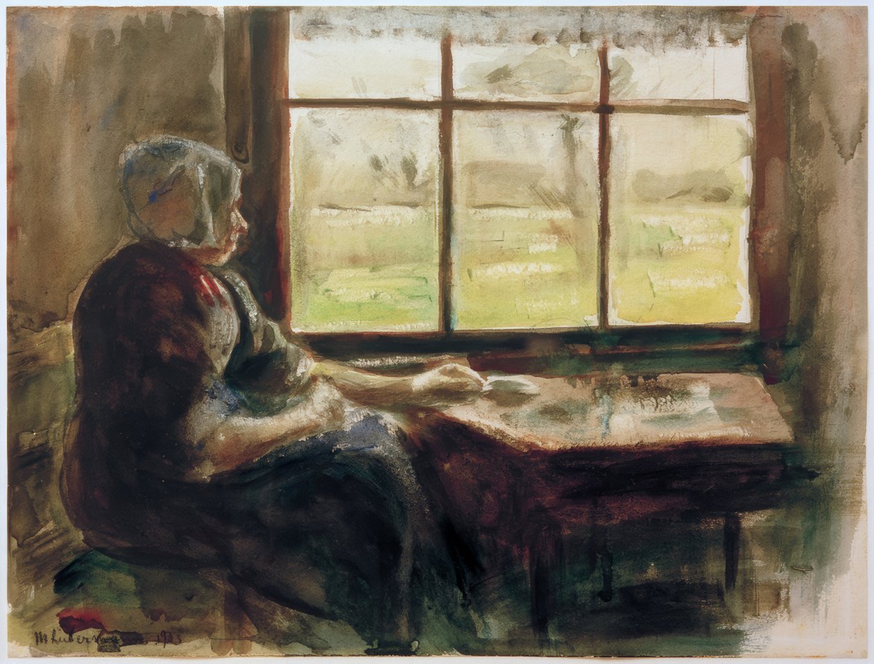 M.Liebermann, खिड़की पर डच महिला द्वारा मैक्स लिबरमैन