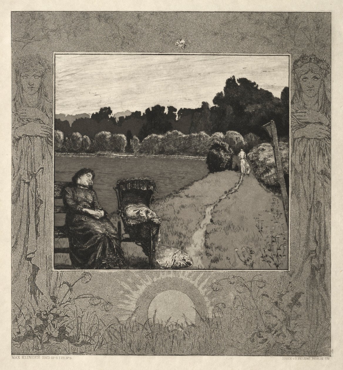 चाइल्ड, फ्रॉम ऑन डेथ, पार्ट I, ओपस XI काइंड, वोम टोड, पार्ट I, ओपस XI, 1889। द्वारा मैक्स क्लिंगर