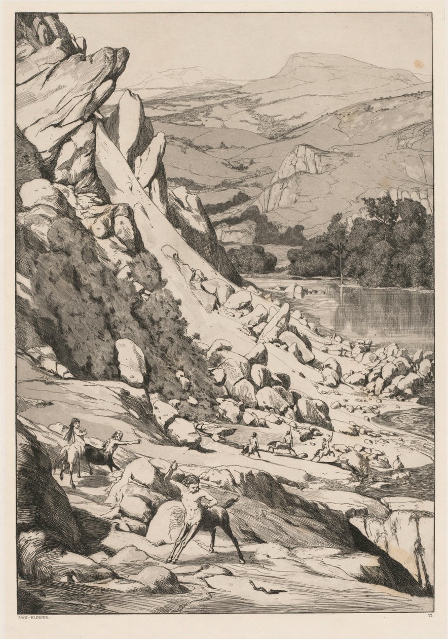 लैंडस्लाइड ओपस IV, 6, 1881। द्वारा मैक्स क्लिंगर