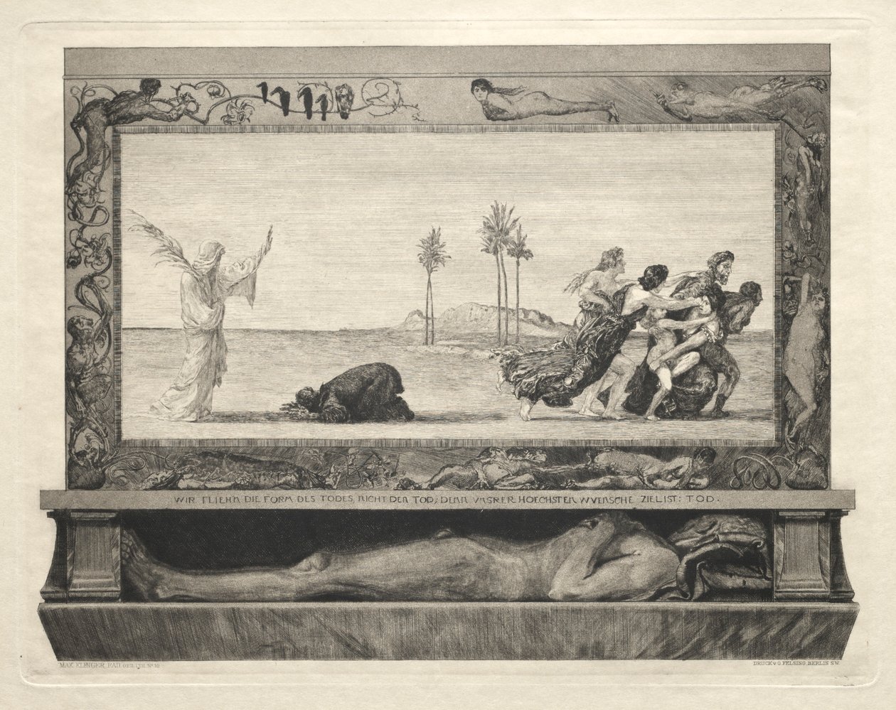 Vom Tode I, Opus II, 1889 No. 10। द्वारा मैक्स क्लिंगर
