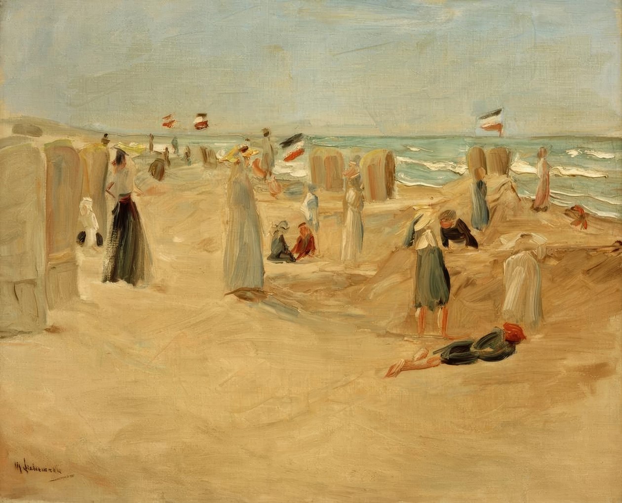 Noordwijk के समुद्र तट पर द्वारा मैक्स लिबरमैन