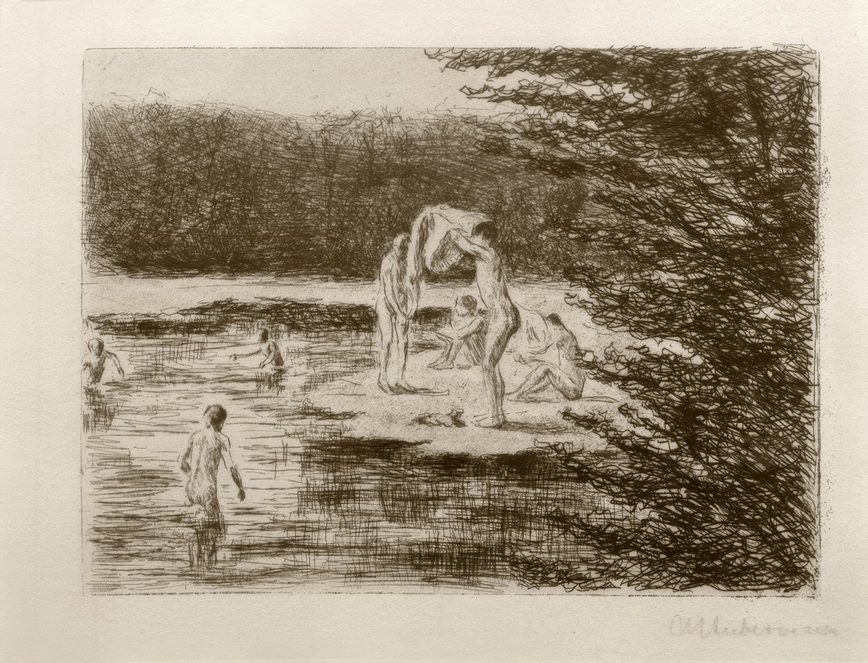 M.Liebermann, स्नान करने वाले लड़के द्वारा मैक्स लिबरमैन