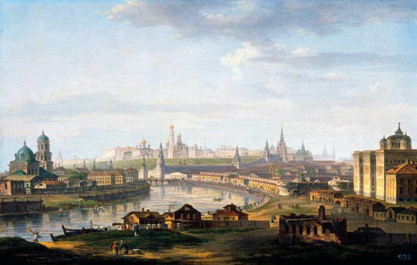 मॉस्को का दृश्य, 1819 द्वारा मैक्सिम निकिफोरोविट्स वर्बोबजेफ
