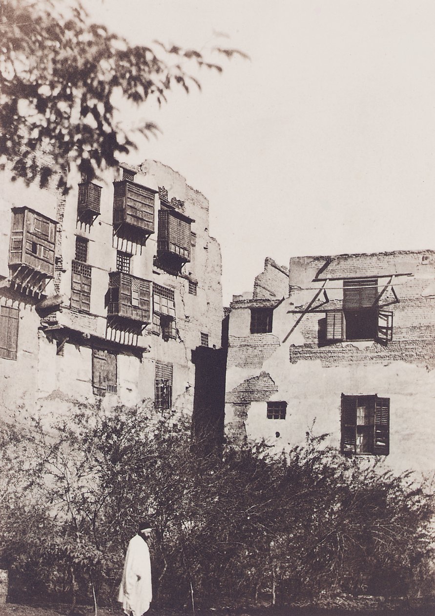 कास्त्रो, फ्रांसीसी क्वार्टर में घर और उद्यान, गुस्ताव फ्लेबर्ट, 1850 के साथ द्वारा मैक्सिम डू कैंप
