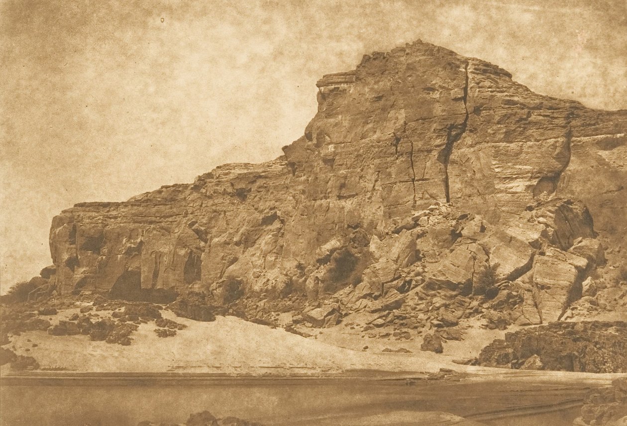 जिबेल-अबौसीर - लेफ्ट बैंक ऑफ द सेकेंड कैटरैक्ट, 25 मार्च, 1850। द्वारा मैक्सिम डू कैंप