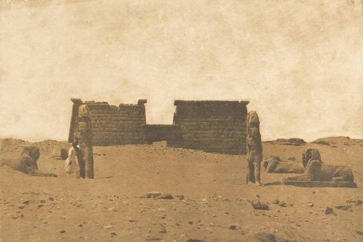 ड्रोमोस डु टेंपल डी सेबोना, 3 अप्रैल, 1850। द्वारा मैक्सिम डू कैंप