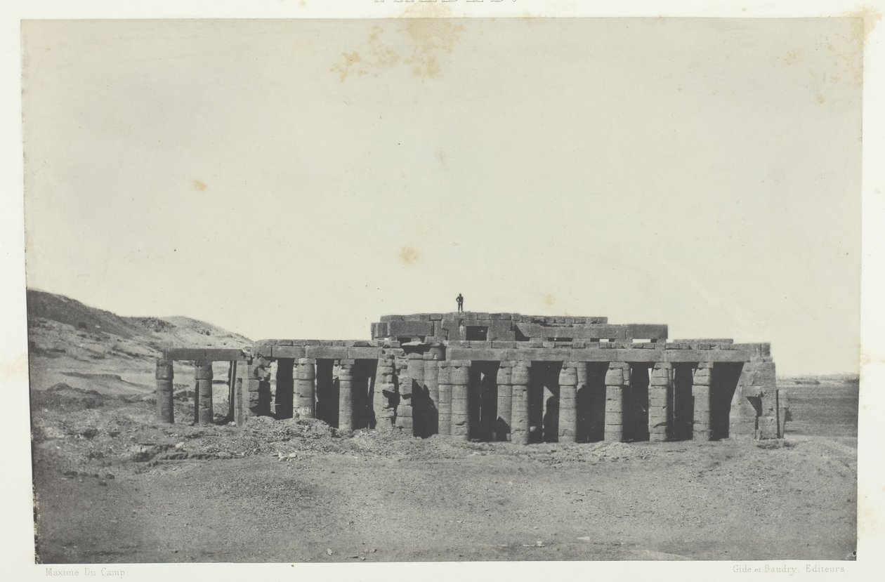 गौरनाह, ओसिमंडियास का मकबरा, थेब्स, 184951, 1852 मुद्रित। द्वारा मैक्सिम डू कैंप