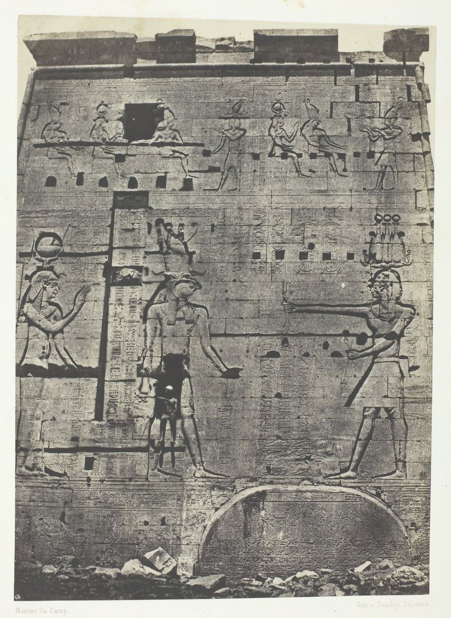 फिलो में आइसिस का महान मंदिर, दूसरा तोरण, नूबिया, 184951, 1852 मुद्रित। द्वारा मैक्सिम डू कैंप