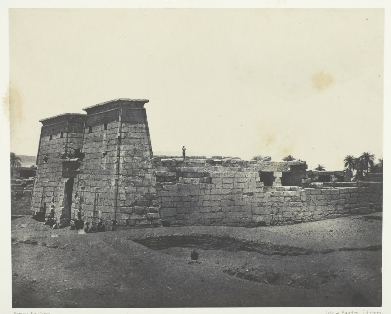 कर्णक, खोंस का मंदिर, थेब्स, 184951, 1852 में मुद्रित। द्वारा मैक्सिम डू कैंप