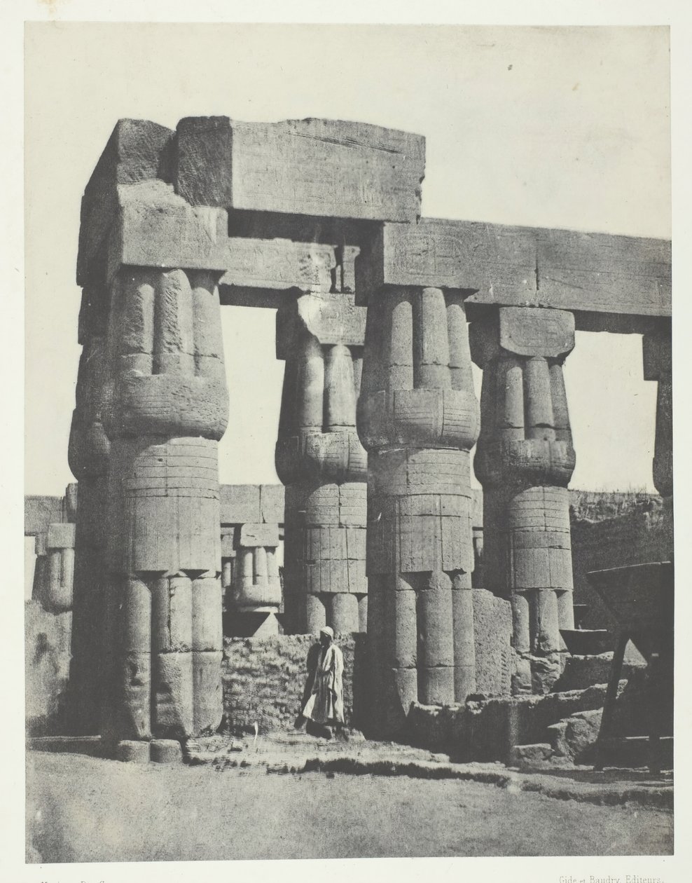 लक्सर, पैलेस में स्तंभों का समूह, थेब्स, 184951, 1852 मुद्रित। द्वारा मैक्सिम डू कैंप