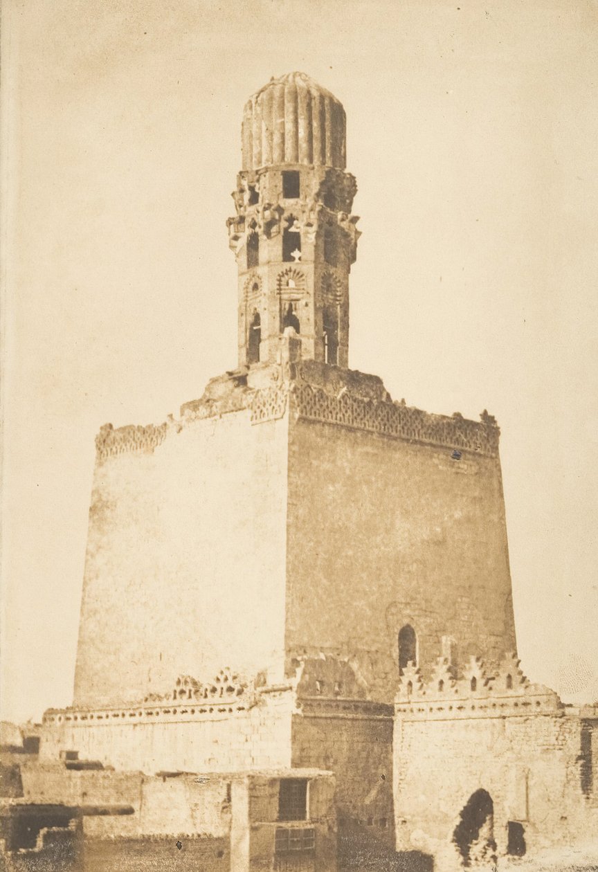 मीनार ऑक्सिडेंटल डे ला मस्जिद डू खलीफ रेफरी, या कैरे, 9 जनवरी, 1850। द्वारा मैक्सिम डू कैंप