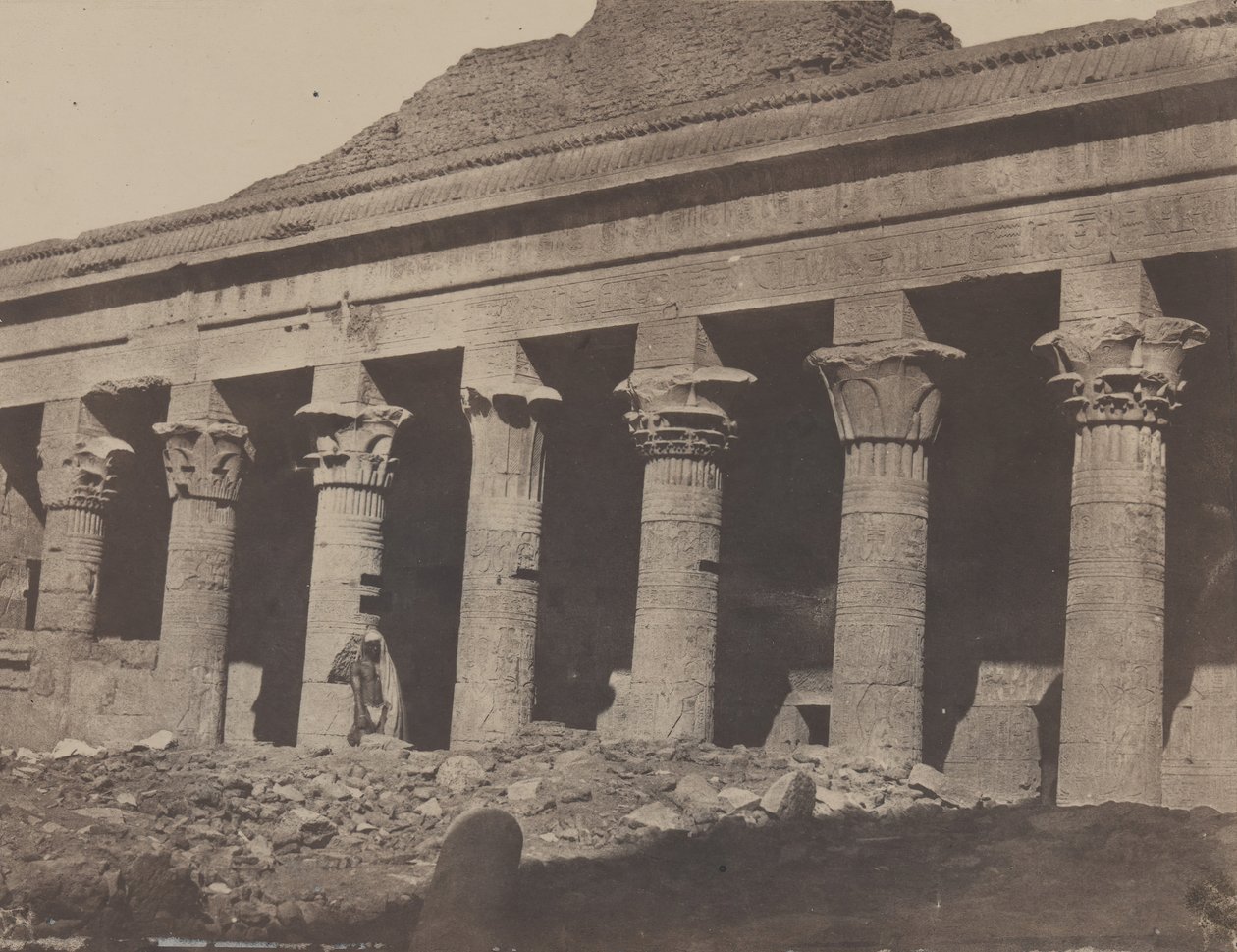 नुबी, ग्रैंड टेंपल डी'इसिस, ए फिलो, गैलेरी ओरिएंटेल, अप्रैल 1850, 1852 मुद्रित। द्वारा मैक्सिम डू कैंप