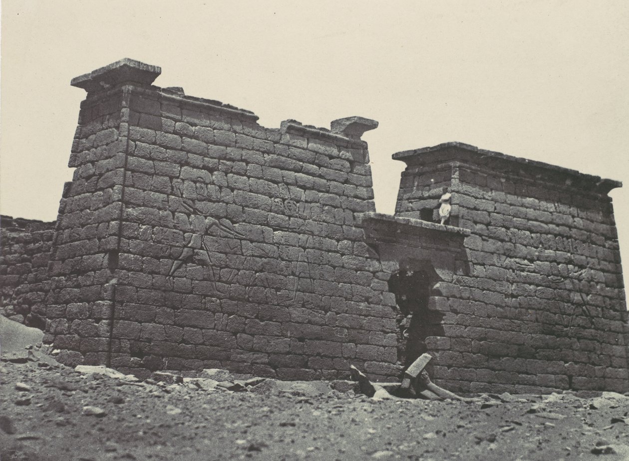 नूबिया। सेबोर के हेमी-स्पियोस। पाइलन्स, 1850। द्वारा मैक्सिम डू कैंप
