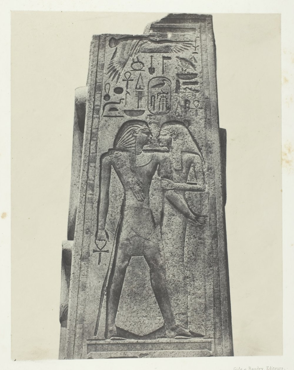 कर्णक पैलेस, ग्रेनाइट अभयारण्य से पहले स्तंभ, थेब्स, 184951, 1852 मुद्रित। द्वारा मैक्सिम डू कैंप