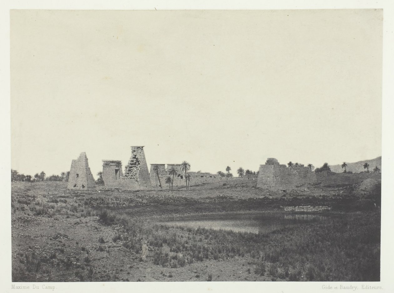 कर्णक पैलेस, साउथ प्रोपीलिया, थेब्स, 184951, 1852 मुद्रित। द्वारा मैक्सिम डू कैंप