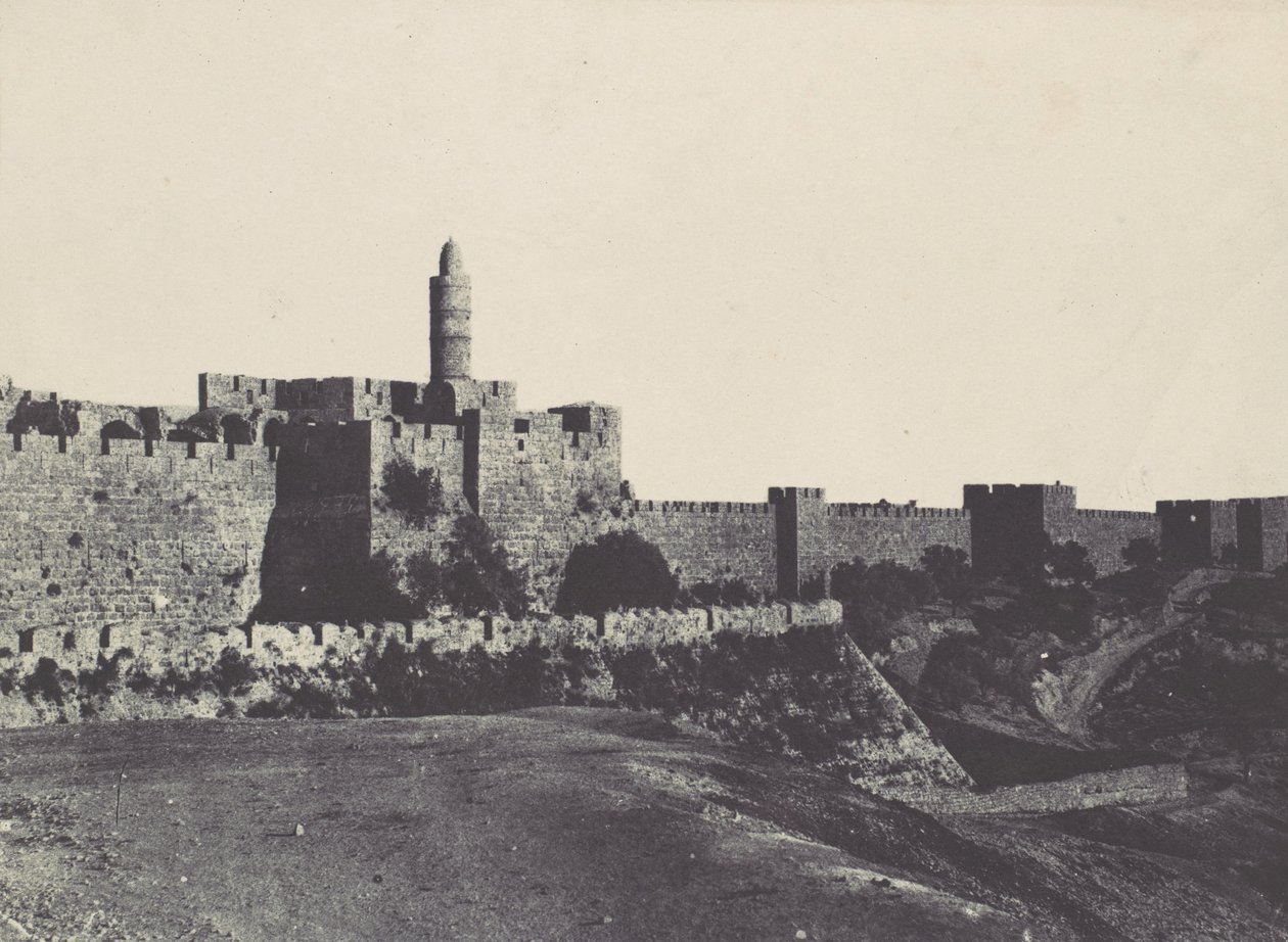 फिलिस्तीन। जेरूसलम। दीवारों का पश्चिमी भाग, 1850। द्वारा मैक्सिम डू कैंप