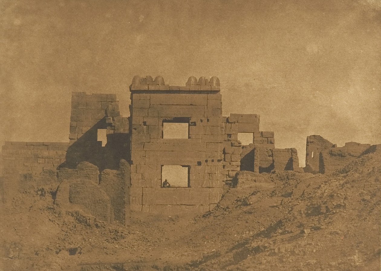 मेडिनेट-हाबौ में, 1849-50 में रामसेस-मीयामौन का मंडप या गाइनेसम। द्वारा मैक्सिम डू कैंप