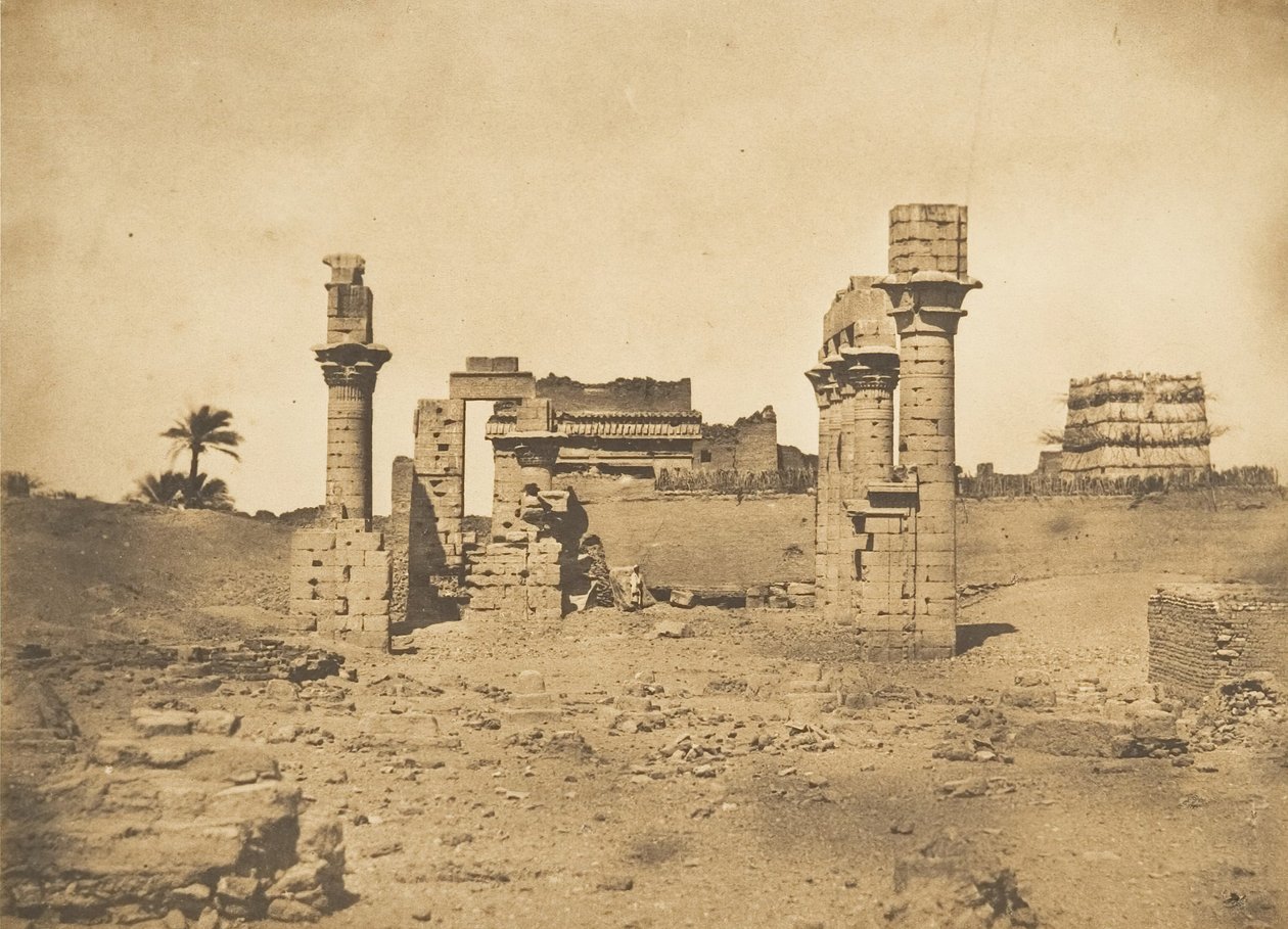 हर्मेंट हर्मेंटिस के मंदिर के खंडहर, 1849-50। द्वारा मैक्सिम डू कैंप