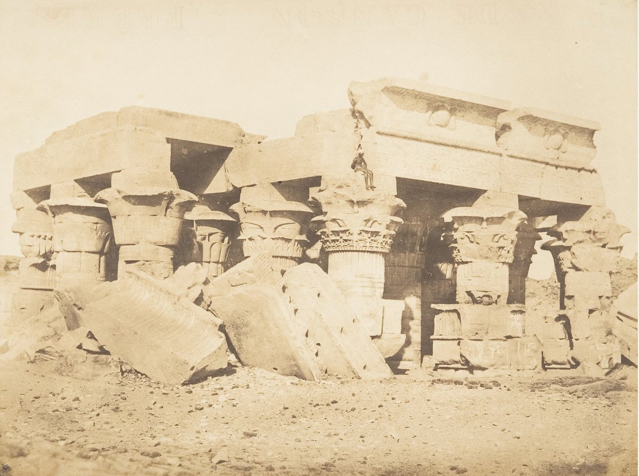 कौम-ओम्बौ ओम्बोस के मंदिर के अवशेष, 1849-50। द्वारा मैक्सिम डू कैंप