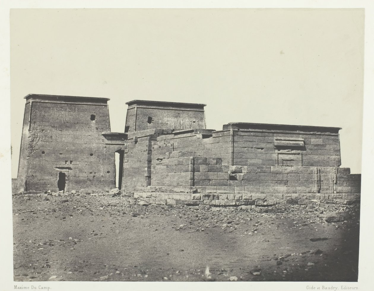 प्राचीन Pselcis Dakkeh मंदिर, नूबिया, 184951, 1852 मुद्रित। द्वारा मैक्सिम डू कैंप