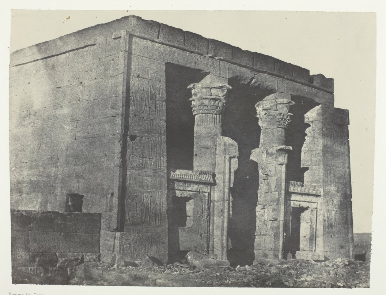 टेंपल डी डक्केह, नाओस, नूबिया, 184951, 1852 में मुद्रित। द्वारा मैक्सिम डू कैंप