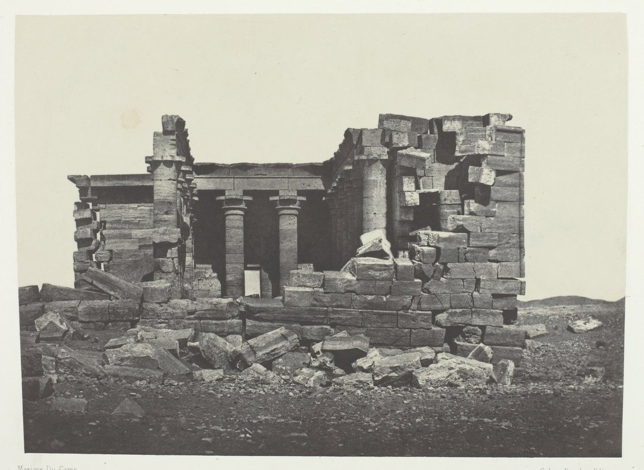 टेंपल डी महरक्का हिएरा साइकैमिनोस डेस ग्रेक्स, नूबी, 184951, 1852 में छपा। द्वारा मैक्सिम डू कैंप