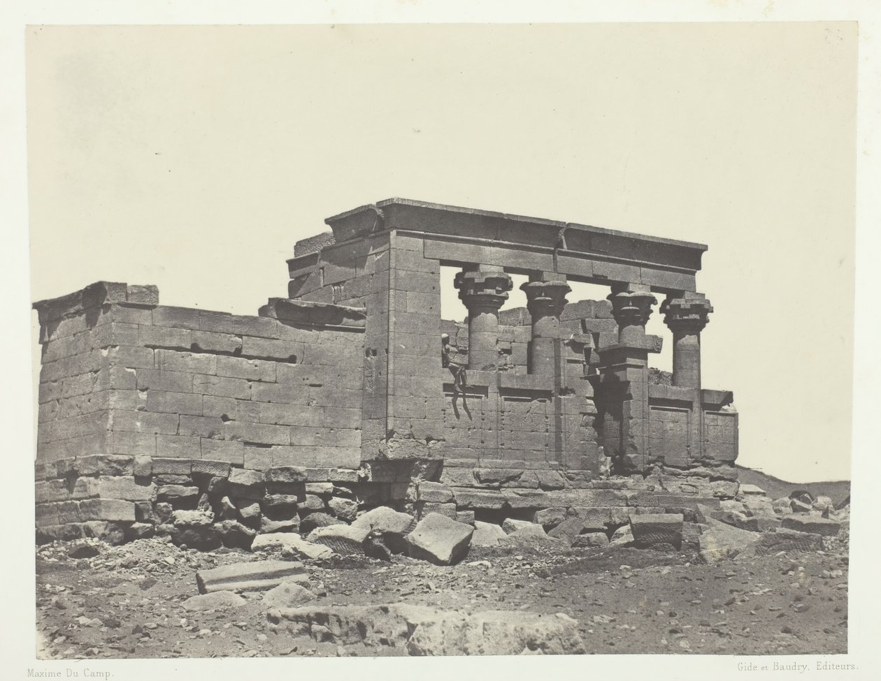 डेबोड का मंदिर, एंटोनिन रूट, नूबिया, 184951 से परेमबोले, 1852 मुद्रित। द्वारा मैक्सिम डू कैंप