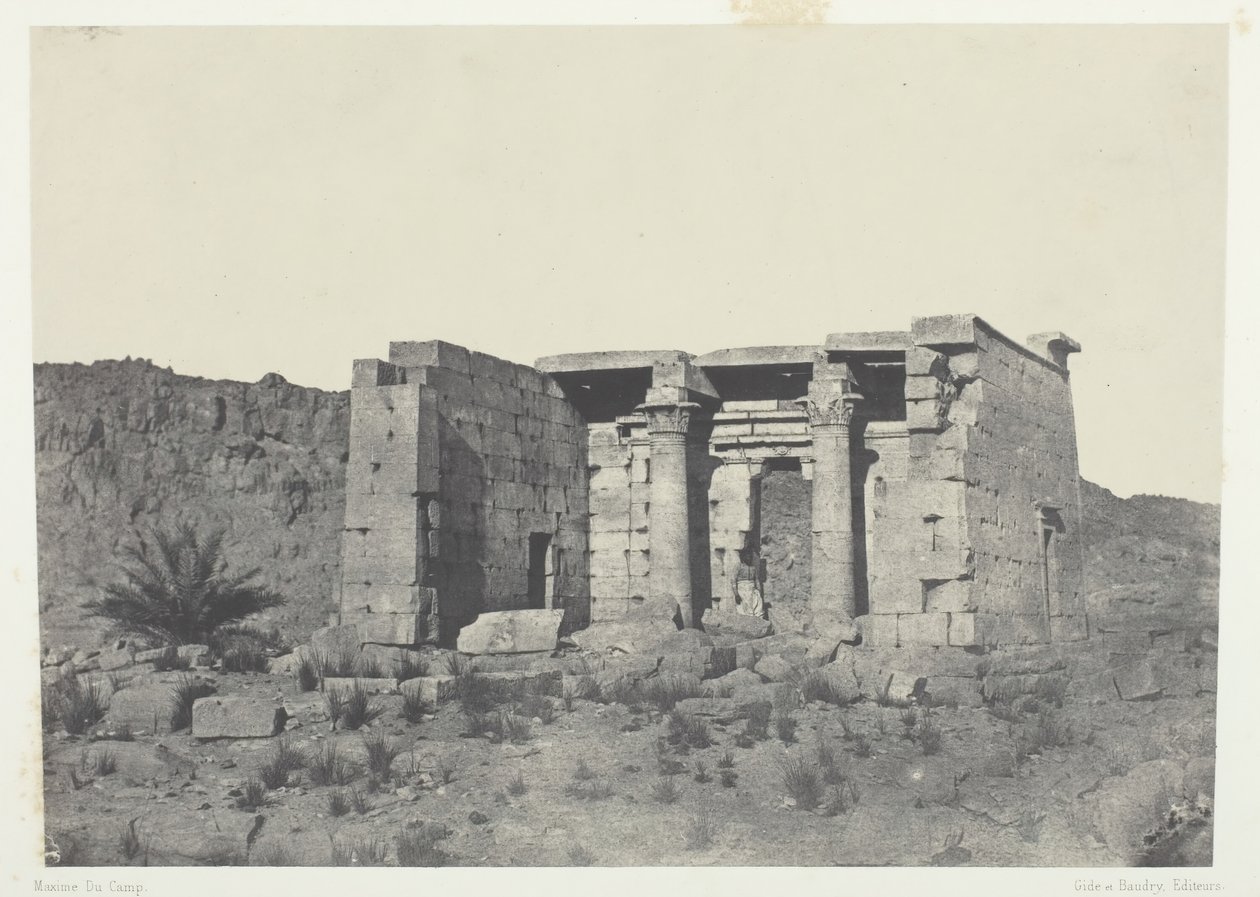 तफेह प्राचीन ताफिस का मंदिर, नूबिया, 184951, 1852 मुद्रित। द्वारा मैक्सिम डू कैंप