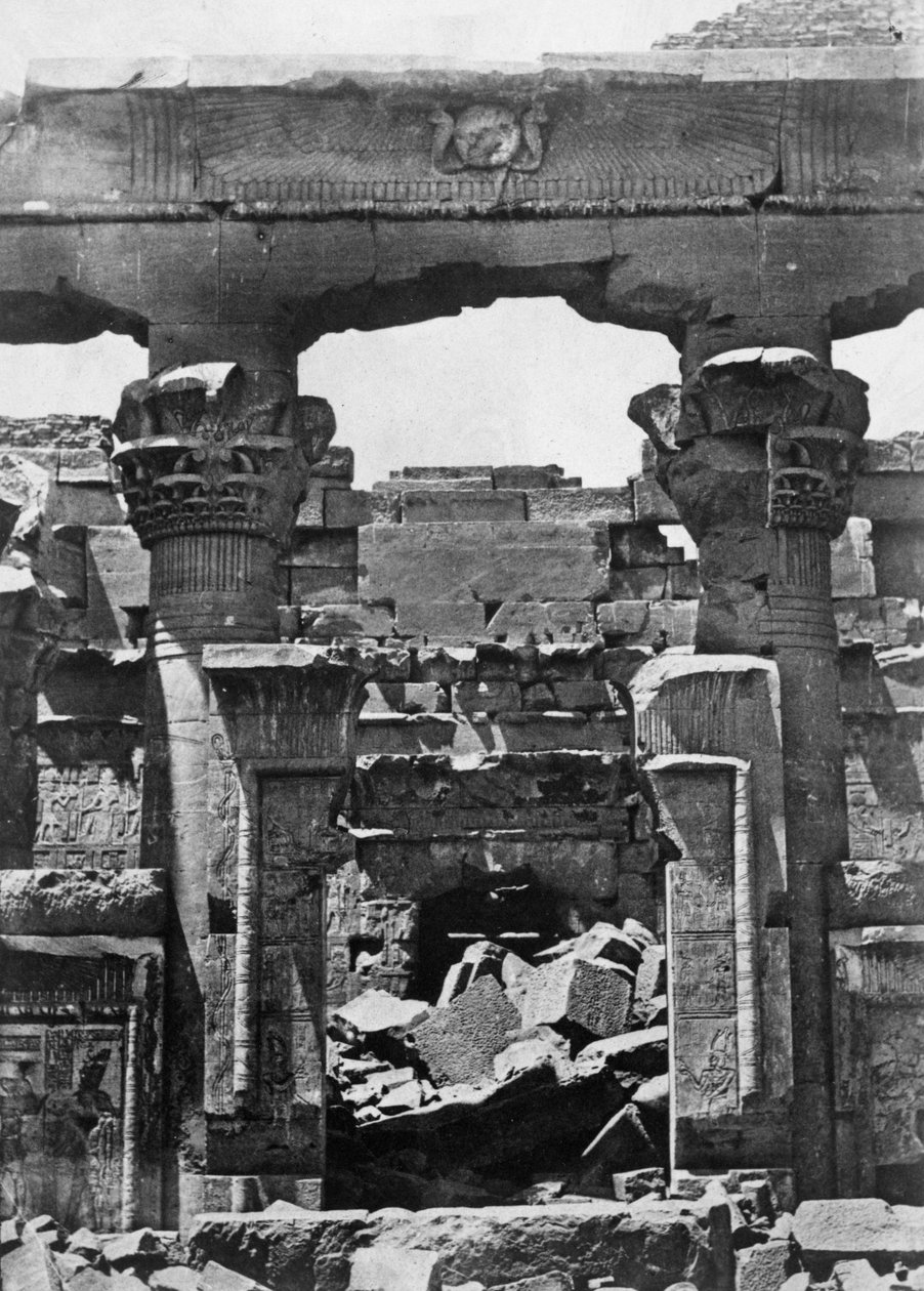 मंदिर के खंडहर, मिस्र, 1852। द्वारा मैक्सिम डू कैंप