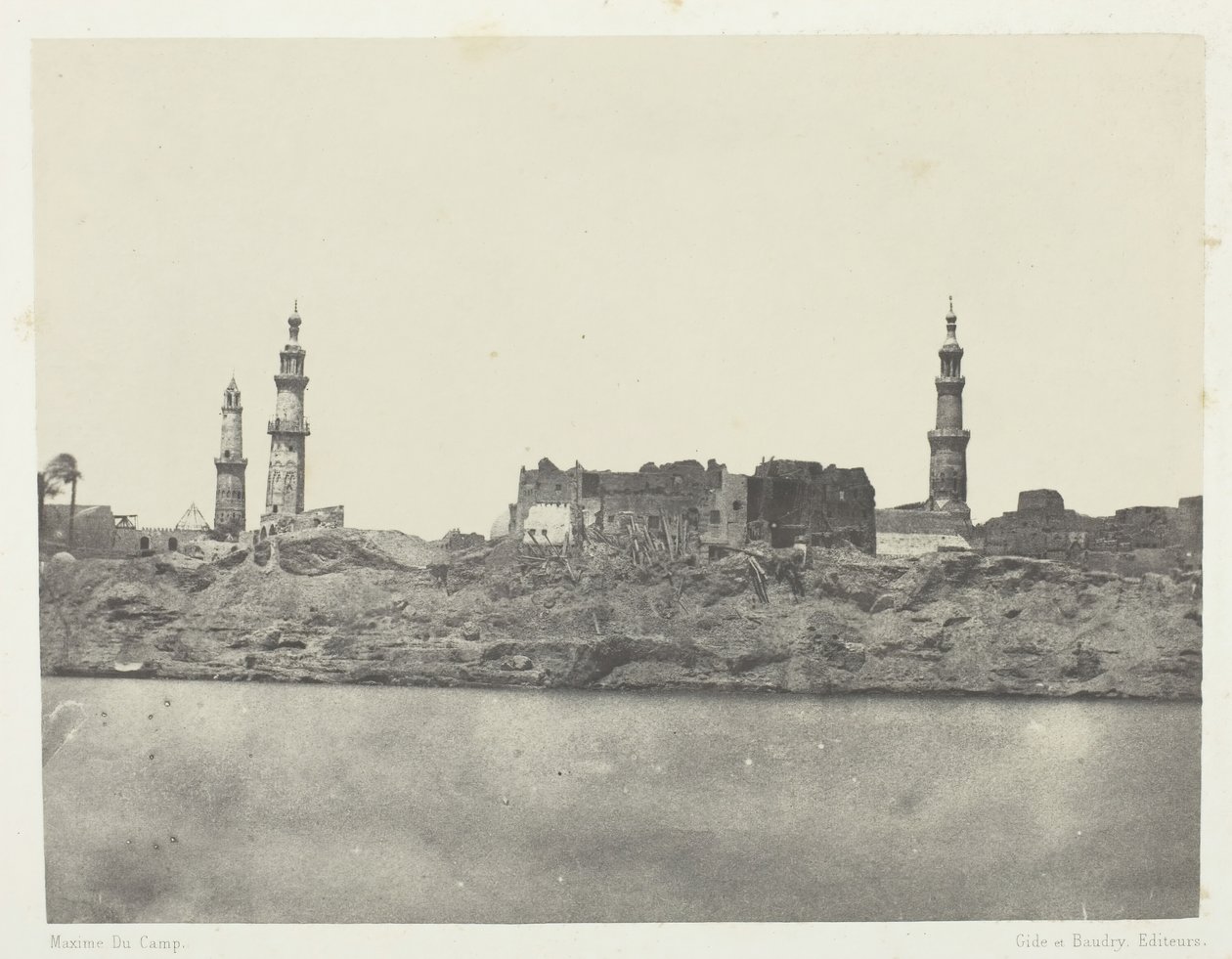 सामान्य दृश्य, गिरगेह, ऊपरी मिस्र, 184951, 1852 मुद्रित। द्वारा मैक्सिम डू कैंप