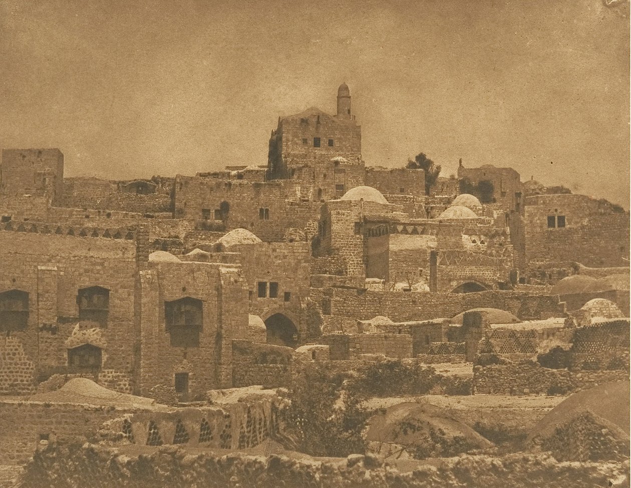 एल-मेलौयेह की मस्जिद और यरूशलेम के पड़ोस का दृश्य, अगस्त 1850। द्वारा मैक्सिम डू कैंप