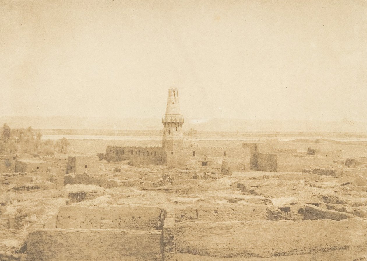 एडफू गांव का दृश्य, 1849-50। द्वारा मैक्सिम डू कैंप