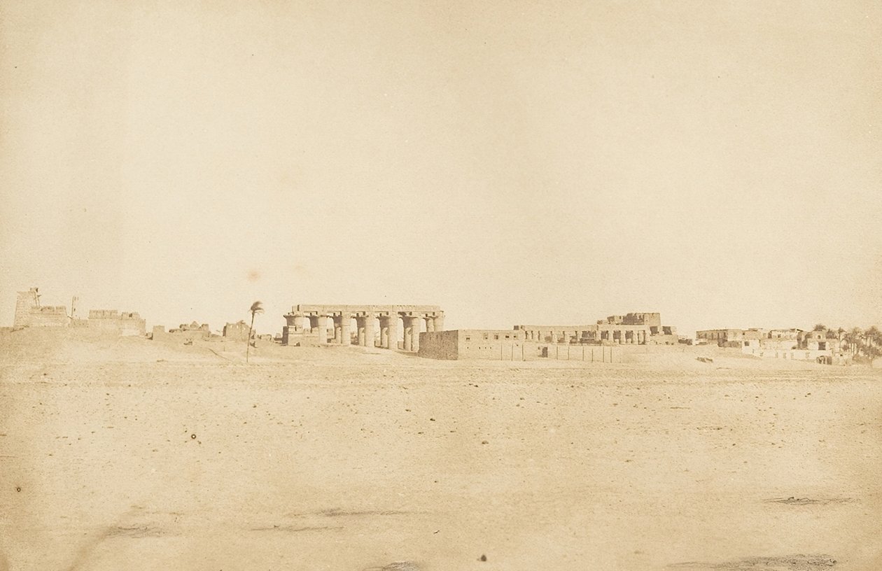 लक्सर के खंडहर का सामान्य दृश्य, वेस्ट थेब्स से लिया गया, 1849-50 द्वारा मैक्सिम डू कैंप