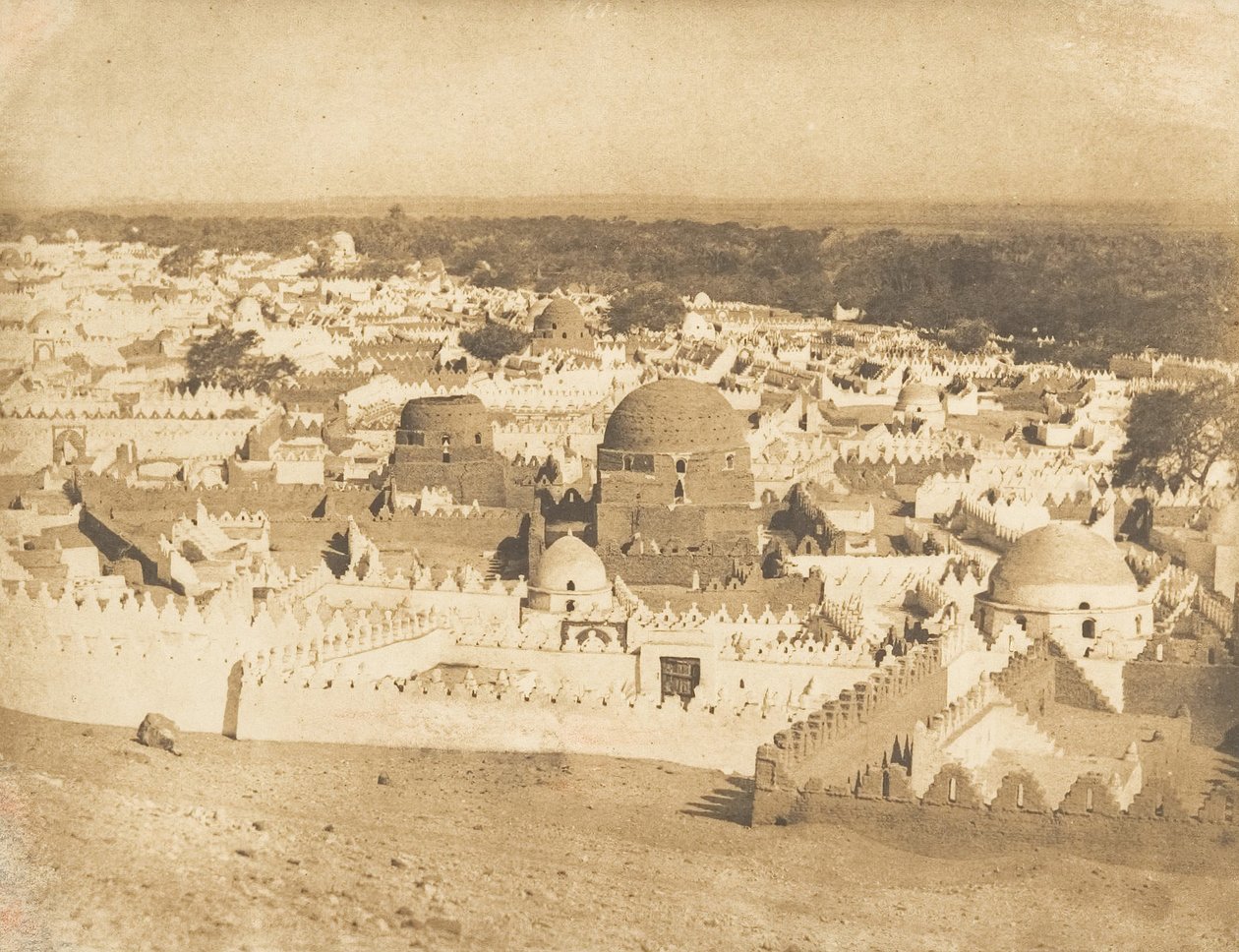 सिउत कब्रिस्तान का सामान्य दृश्य, 1849-50। द्वारा मैक्सिम डू कैंप