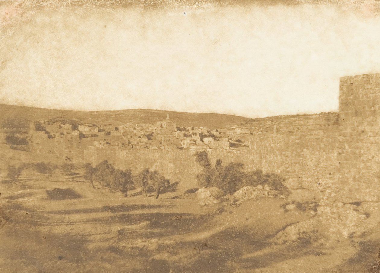 यरुशलम के उत्तर-पश्चिम में लिया गया दृश्य, अगस्त 1850। द्वारा मैक्सिम डू कैंप