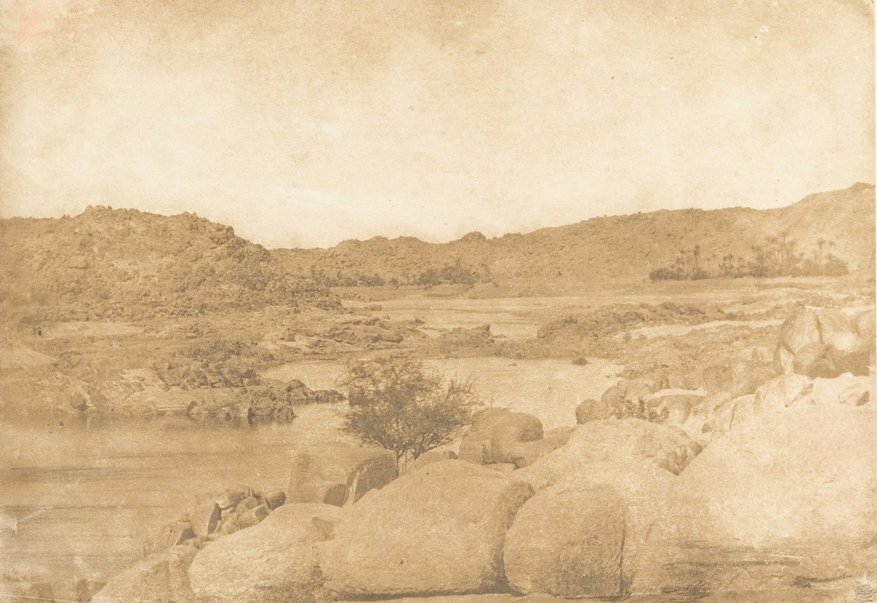 फर्स्ट राइट बैंक मोतियाबिंद, 1849-50 में लिया गया दृश्य। द्वारा मैक्सिम डू कैंप