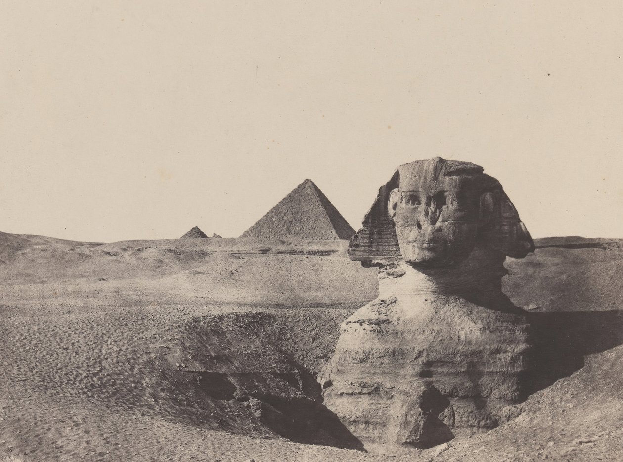 मध्य मिस्र, द स्फिंक्स, दिसंबर 1849, 1852 मुद्रित। द्वारा मैक्सिम डू कैंप