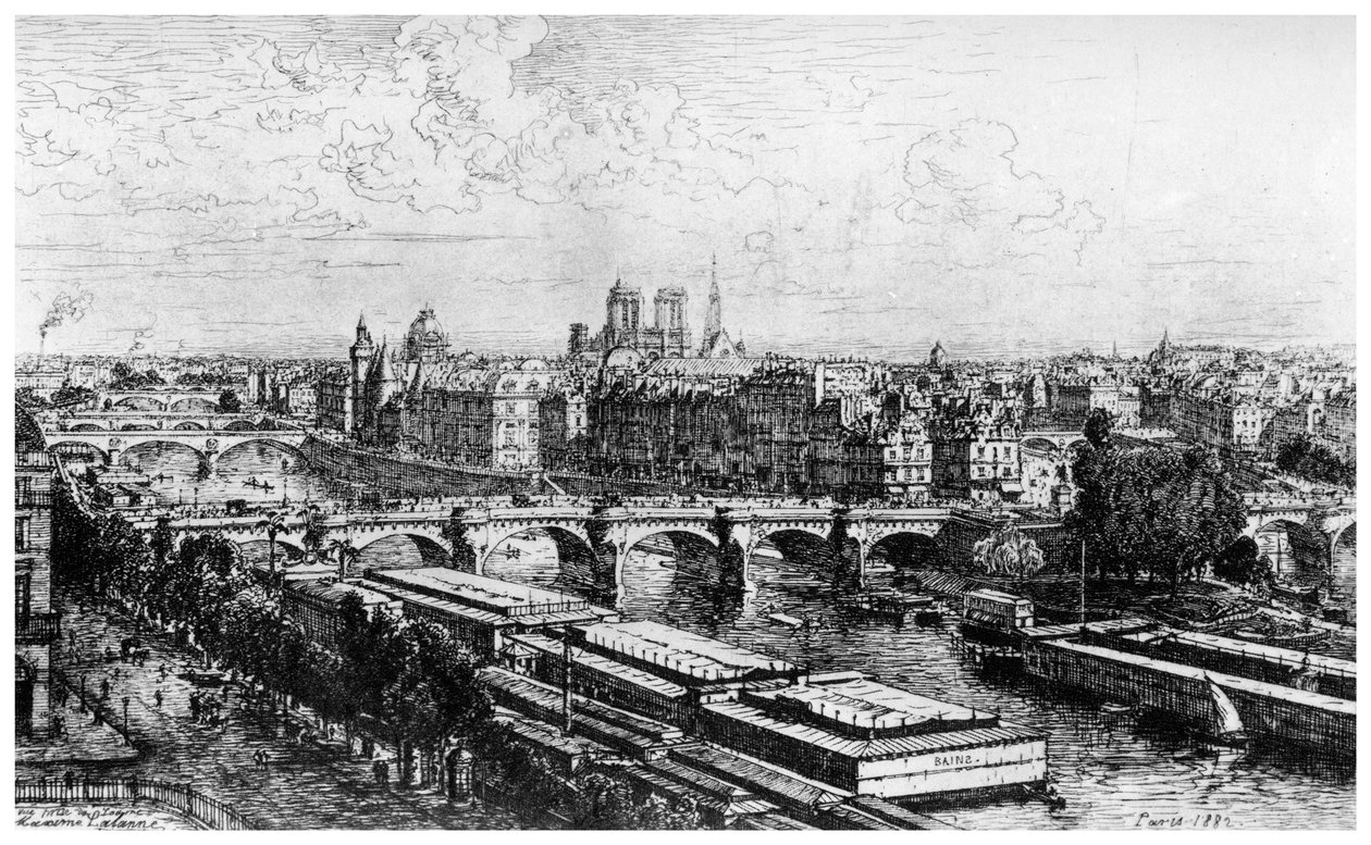लोवरे से पेरिस लिया गया, c1850-1895 1924 द्वारा मैक्सिम लल्लन