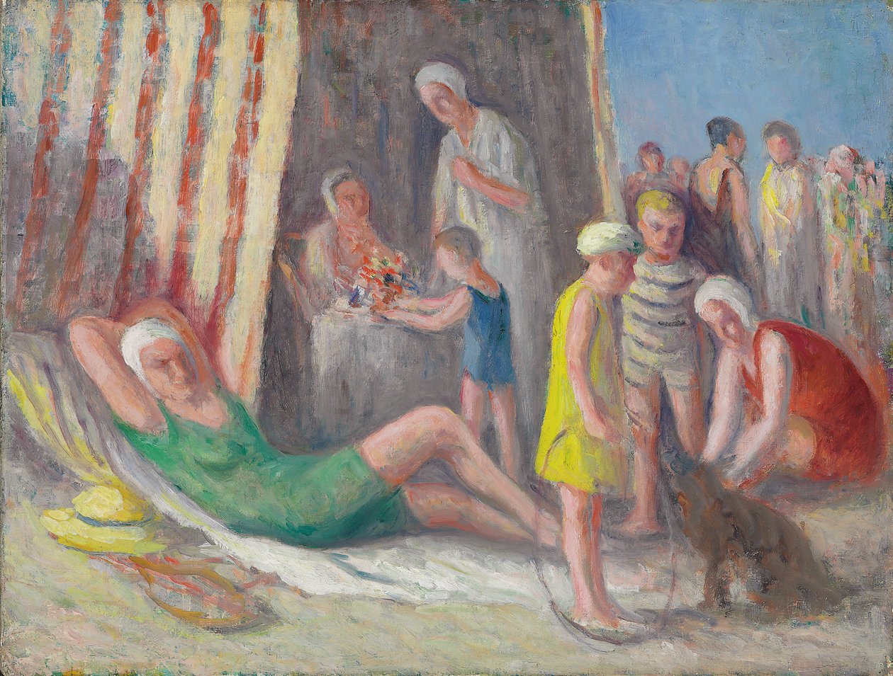 ट्रेपोर्ट बीच पर, c.1939 द्वारा मैक्सिमिलिन लूस