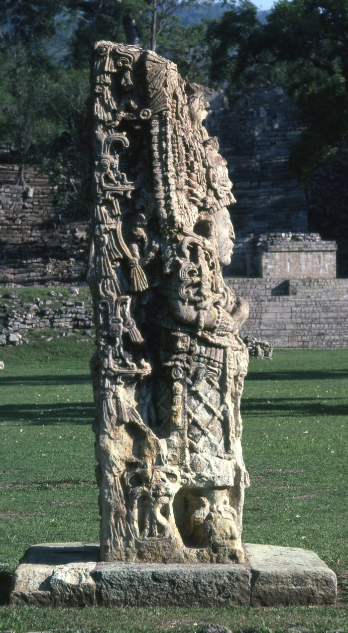 कोपन स्टेला एच, लेट क्लासिक काल, c.730 ई द्वारा माया