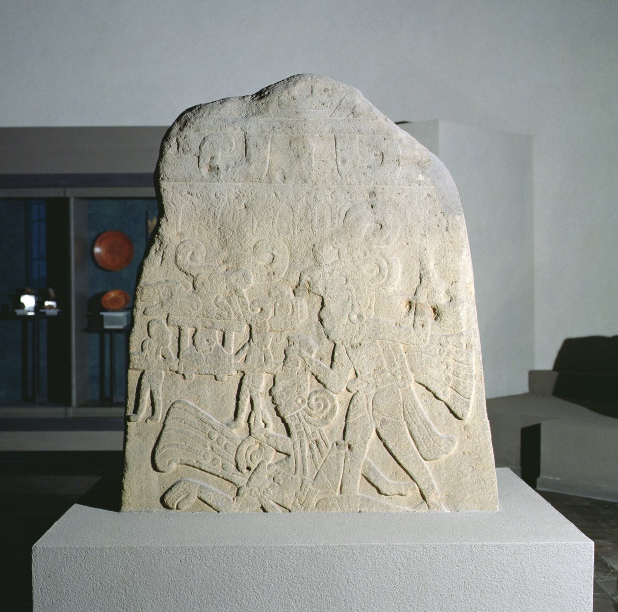 इज़ापा, चियापास, मैक्सिको, प्रारंभिक शास्त्रीय काल (300-600 ईस्वी) (पत्थर) से स्टेल 21 द्वारा माया मय