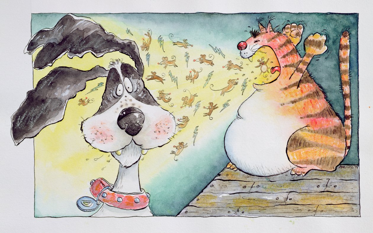बिल्ली, कुत्ता और चूहे, 1998 द्वारा मेले क्रिस्टी