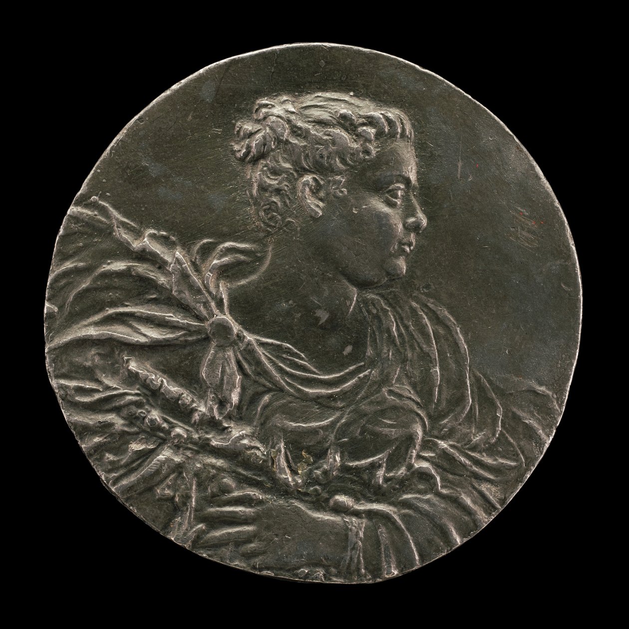 गाउन और मेंटल में वेनिस की एक युवा महिला, c. 1563. द्वारा पदक विजेता एए