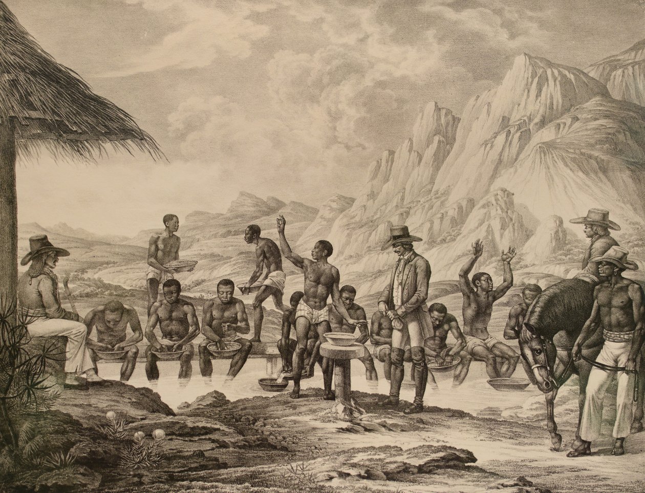 हीरों की धुलाई, कुरालिन्हो, 1823-1831। द्वारा मायर
