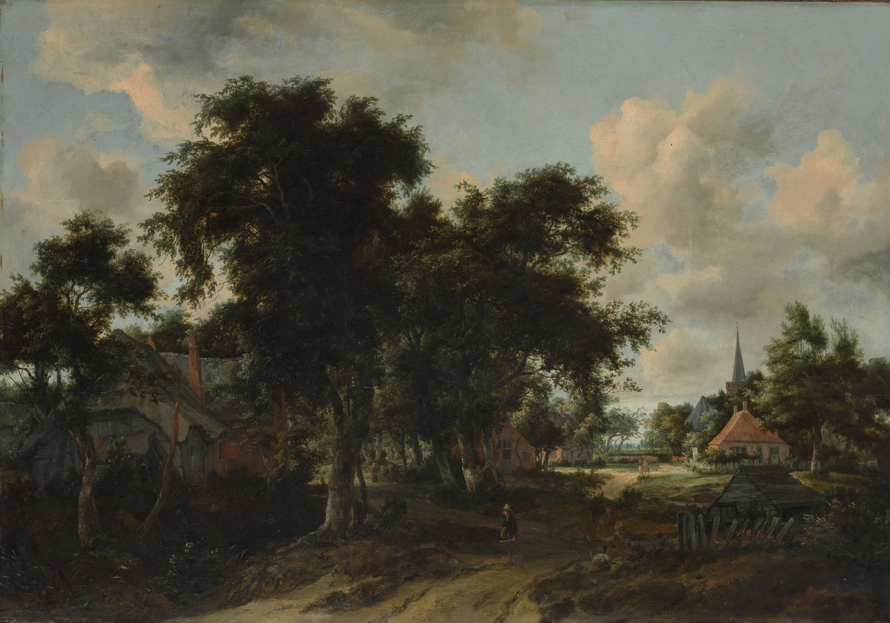 एक गांव में प्रवेश, ca. 1665। द्वारा मेइंडर्ट हॉबेमा