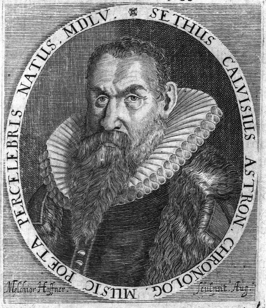सेथस कैल्विसियस (1556-1615)। नक़्क़ाशी द्वारा Melchior Haffner