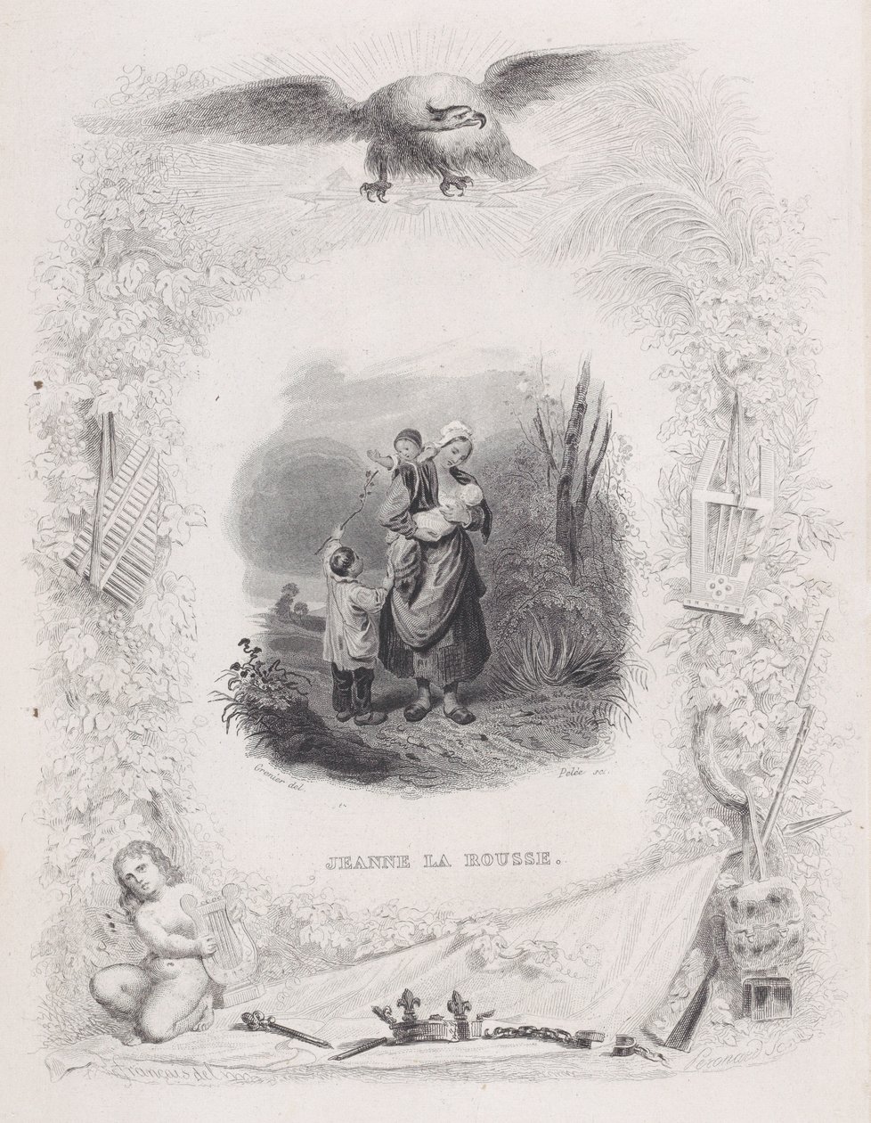 जीन द रेडहेड, द सोंग्स ऑफ़ बेरेंजर से, 1829। द्वारा Melchior Peronard